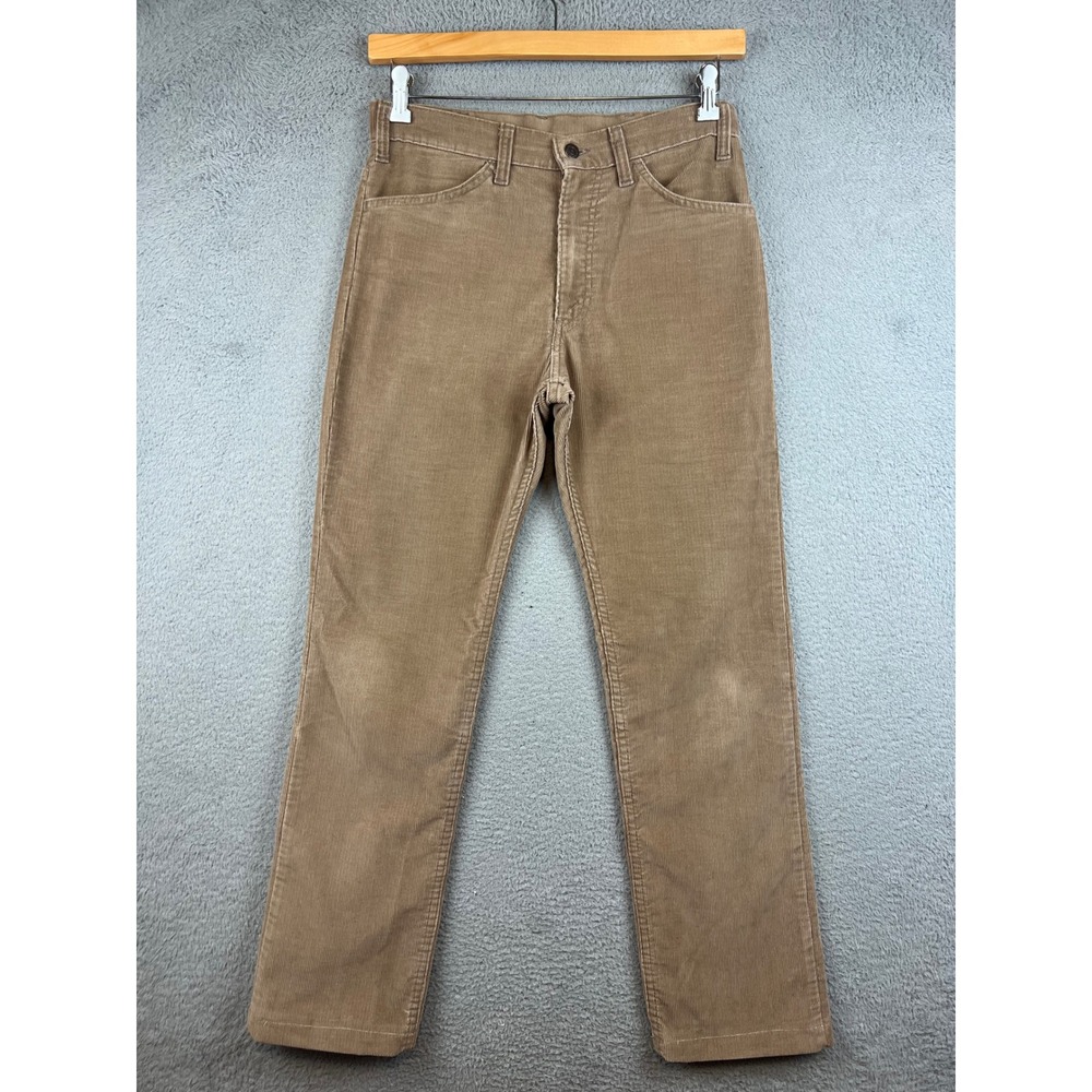 Vintage Levis 70s Corduroy Pants Mens 31x30 Tan  Straight Leg Cords